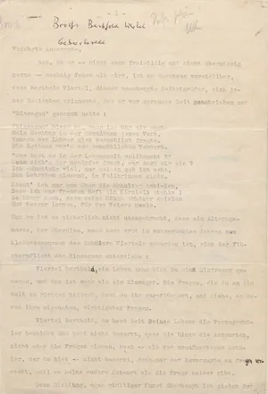 Broch, Hermann – Typoskript mit eigenhändigen Korrekturen. 1945