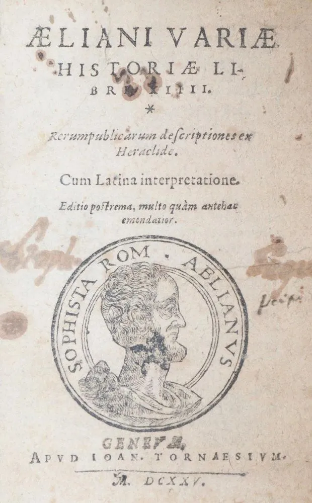 Aelianus, C. – Variae historiae libri XIIII
