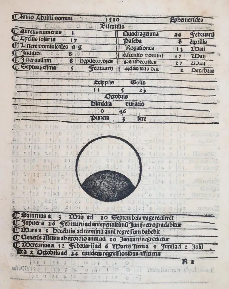(Stöffler,J.). – Ephemerides anno salutigere incarnationis