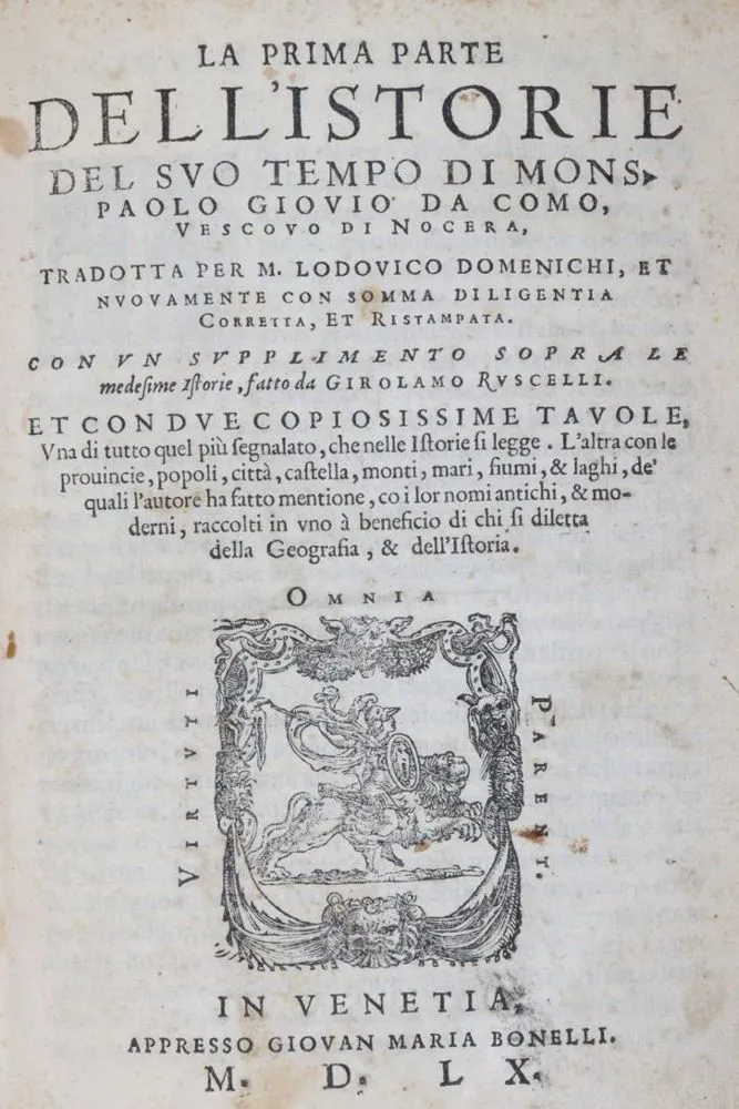 Giovio,P. – Dell' Istorie del suo tempo