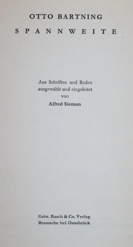 Bartning,O. – ca. 20 geschriften