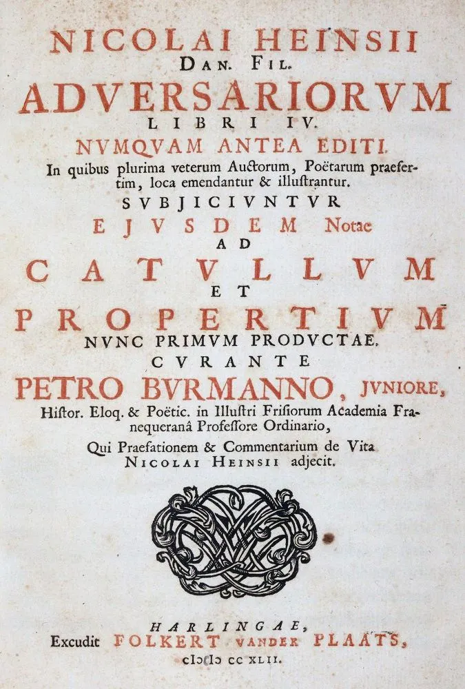 Heinsius,N. – Adversariorum libri IV.