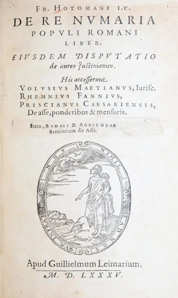 Hotmann,F. – De re numaria populi Romani liber