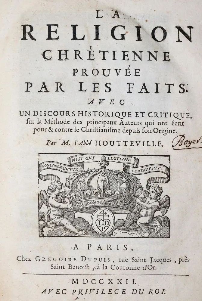Утвиль, (К.Ф.А.). – La Religion chretienne prouvee par les faits..