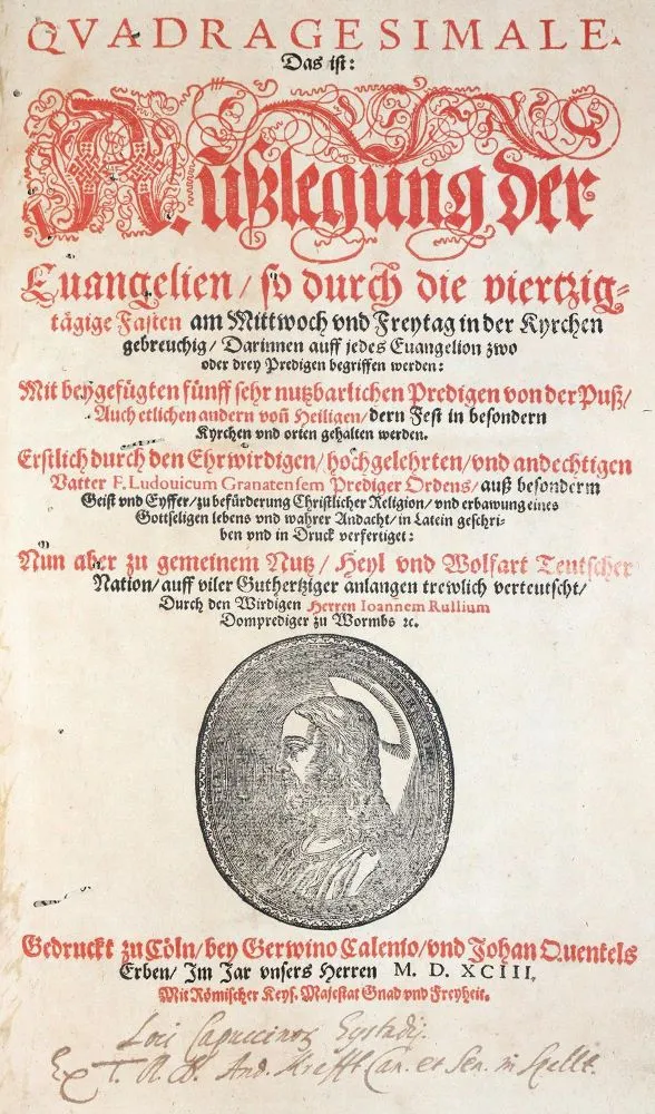 Luis de Granada (Ludovico Granatensis). – Quadragesimale