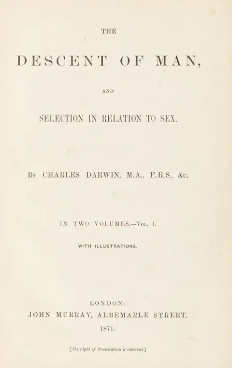 Charles Darwin, The descent of man, 2 Bände