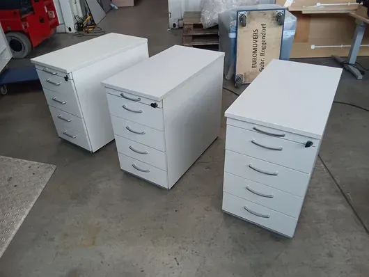 3x Assmann roller container