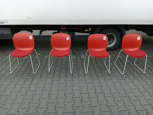 4 besøgsstole RBM 6060A Noor Sled Base