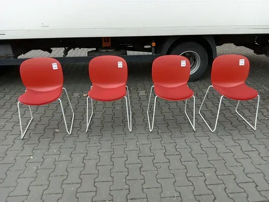 4 besøgsstole RBM 6060A Noor Sled Base