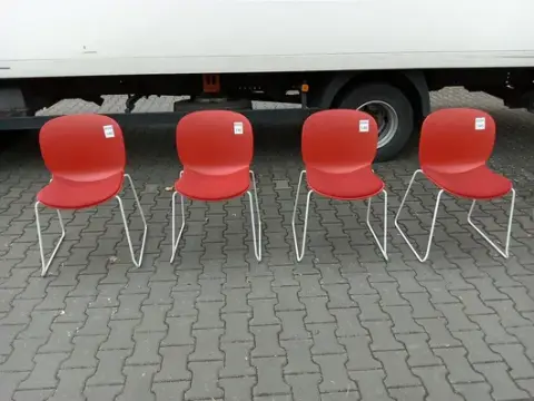 4 adet ziyaretçi sandalyesi RBM 6060A Noor Sled Base
