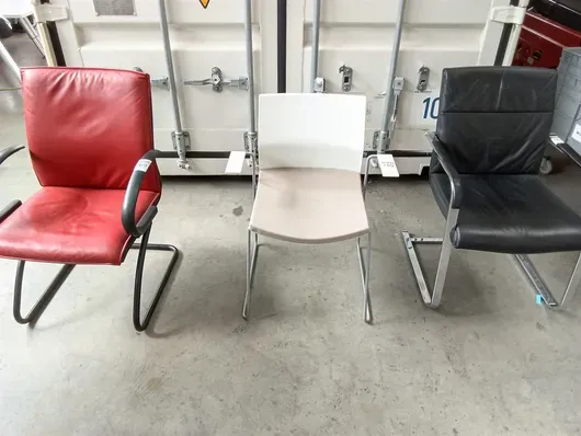 3 fribærende stole Sitag, Bene og andre
