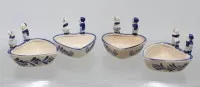4件复古陶瓷碗，经典代尔夫特蓝（Delfts Blauw），品牌K&S