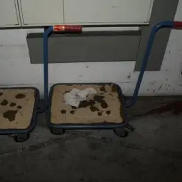 2 piccoli carrelli a piattaforma