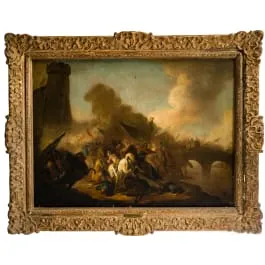 《欧洲与奥斯曼军队之间的骑兵战》，Jan van Huchtenburg（哈勒姆 1647–1733 阿姆斯特丹）追随者