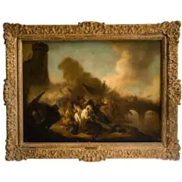 «معركة فرسان بين قوات أوروبية وعثمانية»، من أتباع يان فان هوختنبورغ (هارلم 1647–1733 أمستردام)