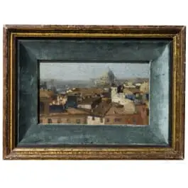 «إطلالة على روما»، موقّع ألبرت شترنر (لندن 1863–1946 نيويورك)، على الأرجح قبل 1919