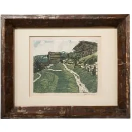 《Bergbauernhöfe》，归于Josef Stoitzner（维也纳1884–1951，平茨高地区布兰贝格）