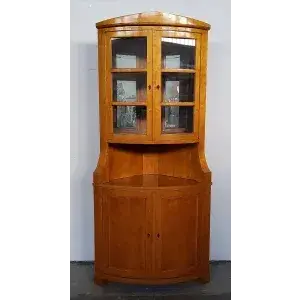 Armadio vetrina angolare in 2 parti, alto circa 198 cm
