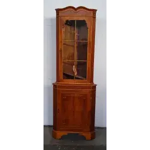 Armadio vetrina angolare alto ca. 186 cm