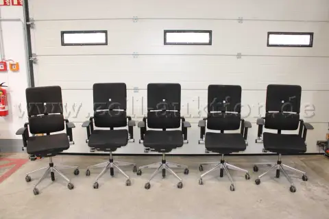 5 sedie girevoli da ufficio Steelcase, modello Please, usate
