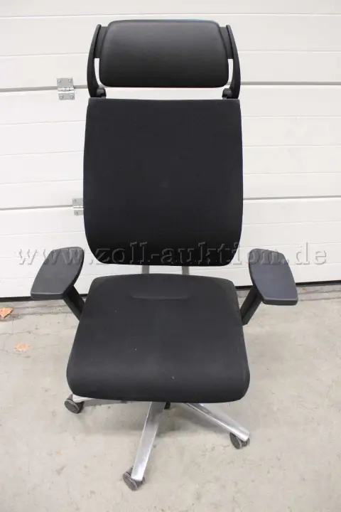 1 sedia girevole Sedus Stoll, modello Swing Up, con poggiatesta, tessuto