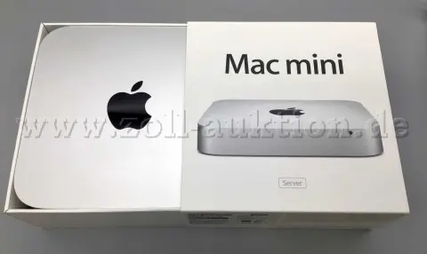1 adet orijinal Apple Mac mini Server (Late 2012) model A1347 + monitör + güç adaptörü