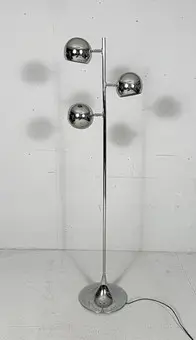 Lampada da terra Mid Century con base Tulip, Eye Ball, Germania, anni 1970