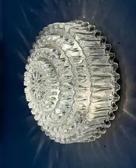 HELENA TYNELL. ATTRIBUITA. Lampada da soffitto/parete di Glashütte Limburg, Germania, anni 1970.