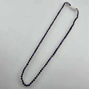 Collar de plata con zafiros - Plata de ley 925.