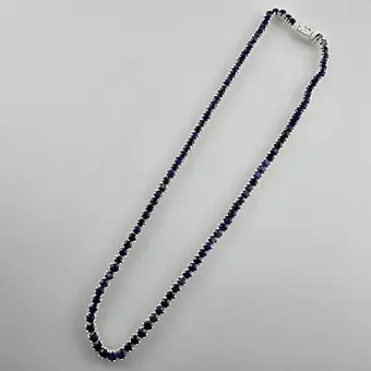 Collar de plata con zafiros - Plata de ley 925.