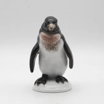 Rosenthal-posliinifiguuri pingviini, käsinmaalattu, K. Himmelstoss, 1950-luku.