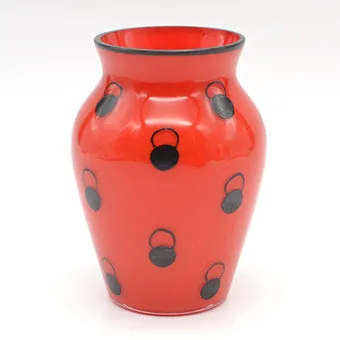 Dagobert Peche (1887-1923). Vaso da designer, vetro, smaltato, per Glashütte Lötz, 1915