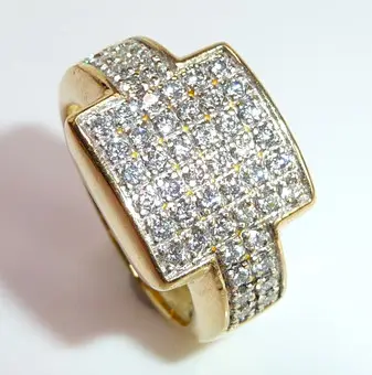 Anillo de oro 750, 1,04 ct de diamantes