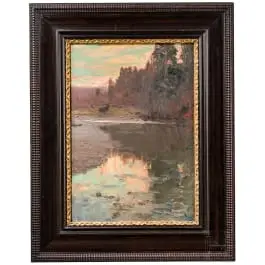 „Isaraltwasser, sera di gennaio”, Carl Bössenroth (Berlino 1863–1935), 1899