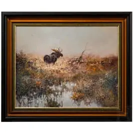 „Alce in paesaggio palustre”, Klaus Maier (Aschaffenburg 1929–1992)
