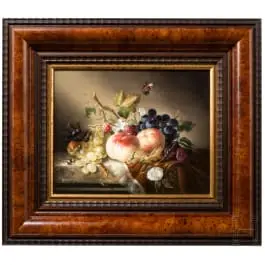 „Natura morta con frutta, bombo e farfalla”, Hildegard Schwammberger (Essen 1950–2024 Passau)