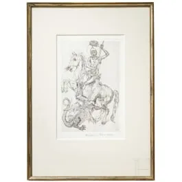 《圣乔治与龙搏斗》，Leo von Welden（巴黎 1899–1967 巴特法伊尔恩巴赫）