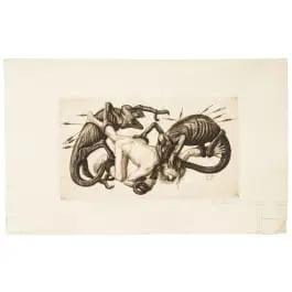 „Arciere II“, Richard Müller (Tschirnitz presso Karlsbad 1874–1954 Dresden-Loschwitz), datato 1918