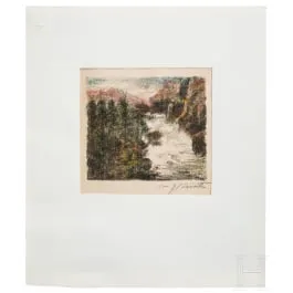 《Wildbach》（出自《瑞士风景》系列），Lovis Corinth（Tapiau/东普鲁士 1858–1925 Zandvoort），1923年