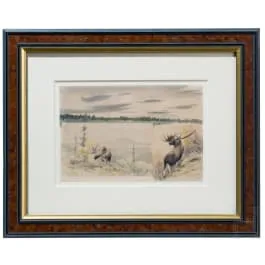 „Elchstudien", Richard Bernhard Louis Friese (Gumbinnen 1854 – 1918 Bad Zwischenahn), 1906