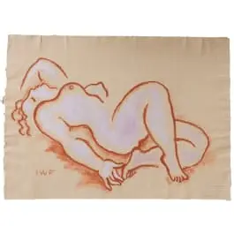 Jacob Wilhelm Fehrle (1884 - 1974), due nudi, tedesco, XX sec.