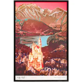 „Neuschwanstein (Bayerische Rück)”, poster da Andy Warhol (Pittsburgh 1928–1987 New York)