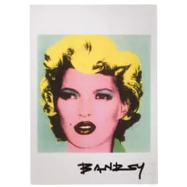 《Kate》，仿班克斯，明信片附展览《Crude Oils》信息，伦敦