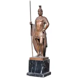 Bronzo di un guerriero in stile antico, Hans Arnold (1864 Berlin – 1911 München), attribuito, fine XIX – inizio XX secolo