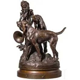 „Chiens au relais”, dal modello di Prosper Lecourtier (Grémilly 1851–1924 Parigi), fine XIX sec.