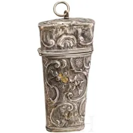 Silver travel nécessaire, probably German, late 18th century