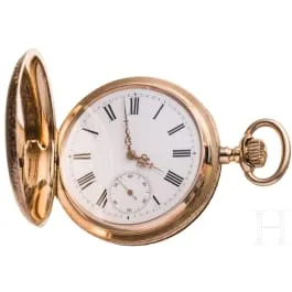 Montre de gousset savonnette en or 14 carats