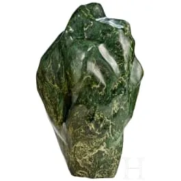 Bloc de néphrite poli, Chine, fin du 20e siècle