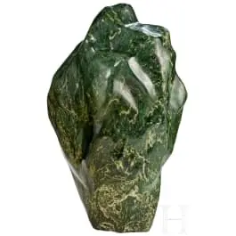 Bloc de néphrite poli, Chine, fin du 20e siècle