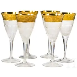 六只葡萄酒杯“Splendid”，Karlsbad，Ludwig Moser & Söhne，20世纪